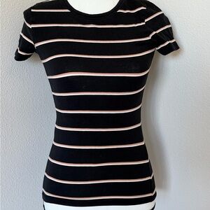 H&M Black and White Striped Tee
